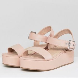 Nude ASOS Platform Sandals